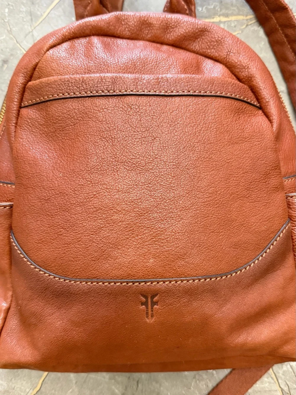 Frye Leather Medium Backpack – Cognac / Chestnut Brown